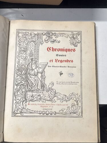Chroniques Contes Et Légendes 1854 Charles Amédée Beyneton