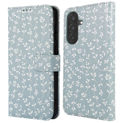 imoshion Étui de télephone portefeuille Design Samsung Galaxy A37 (5G) Smoke Green Flowers