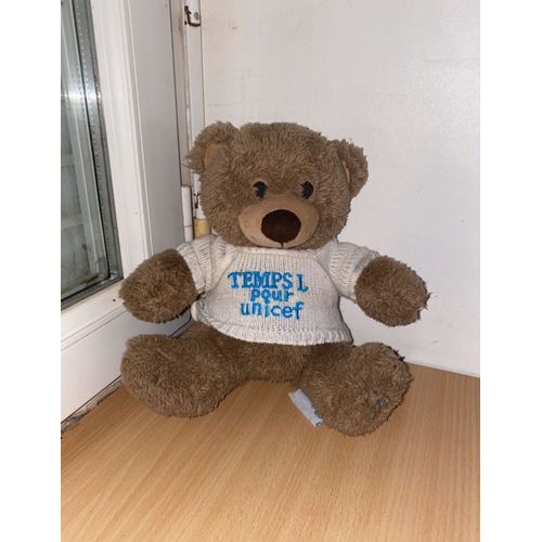 Peluche ours unicef 21 cm