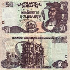 Bolivie 50 Bolivianos 2015