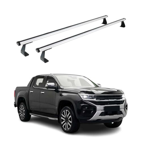 Barres De Toit Longitudinales Pour Vw Amarok Mk2 2022-2025 Alu Gris 2x