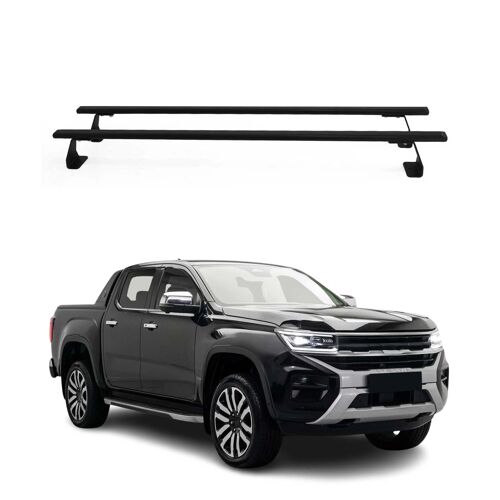 Barres De Toit Transversales Pour Vw Amarok 2023-2025 Acier Noir 2pcs