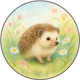 Planche À Découper Ronde En Verre Hérisson 30 Cm