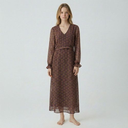 Robe Longue Col V Bohemian Clamensane À Imprimé Femme Les Tropeziennes Par M.Belarbi