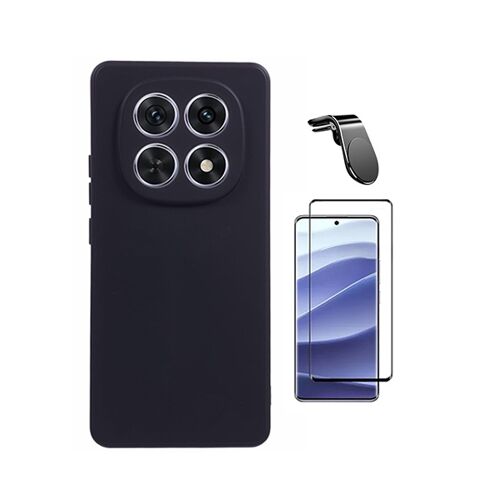 Kit De Film En Verre Trempé Incurvé + Couvercle En Silicone Liquide + Support Magnétique L Safe PHONECARE Pour Xiaomi Redmi Note 15 5G - Noir
