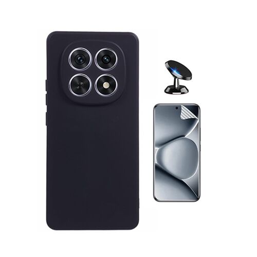 Kit De Film Hydrogel À Coque Complète Avant + Coque En Silicone Liquide + Support Magnétique PHONECARE Pour Xiaomi Redmi Note 15 5G - Noir