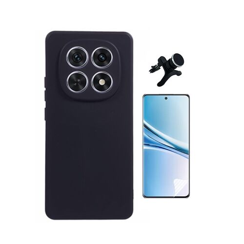 Kit De Film Hydrogel À Coque Complète Avant + Coque En Silicone Liquide + Support Voiture Magnétique Renforcé PHONECARE Pour Xiaomi Redmi Note 15 4G - Noir