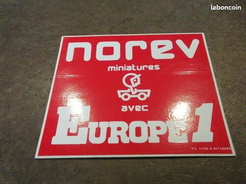 Retro Sticker Autocollant Norev Europe 1 Années 70 80