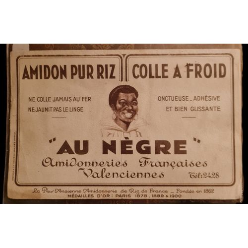 Ancien Buvard -Colle A Froid Amidonneries Francaises Valenciennes