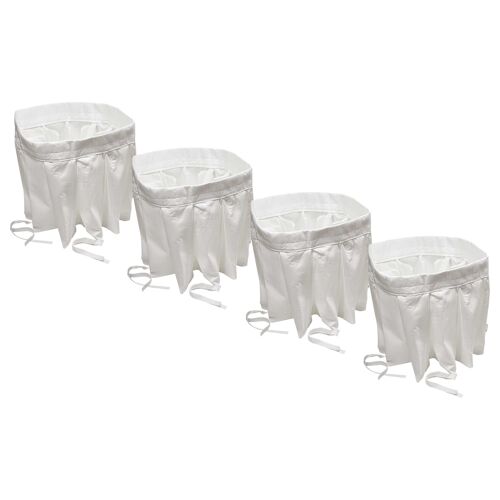 vhbw 4x Micro-filtre hygiénique compatible avec Nilfisk Attix S3B L100 aspirateur - Filtre à air blanc