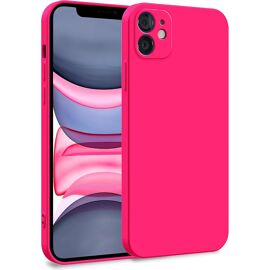 JGD-Coque Compatible avec Apple iPhone 11 - Case TPU Souple & Soft avec Doublure Microfibre - Cover Protection Extra Fine & Légère Rose Foncé