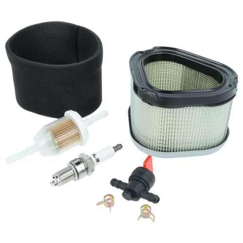 vhbw 1x préfiltre, 1x filtre à air, 1x bougie d'allumage, 1x filtre à carburant compatible avec John Deere LX188, LX178 tondeuse tracteur