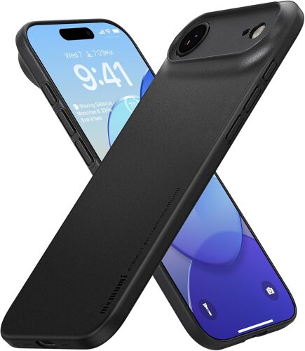 ELVORIX-Coque pour iPhone Air, 0.3 mm Etui Ultra Mince, Finition Matte [Résistant aux Chocs, Antidérapant, Anti-Rayures].Coque de Protection pour iPhone 17 Air -Noir