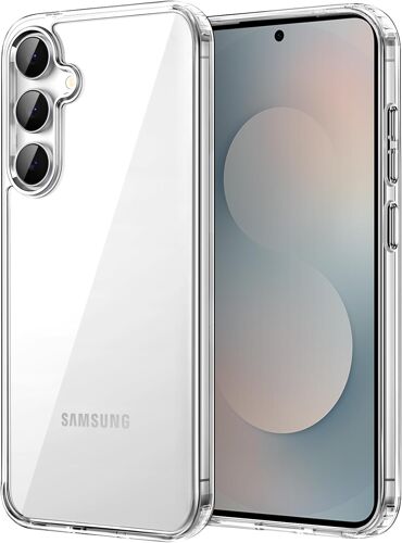 KALANKA-Coque pour Samsung Galaxy S25 FE, Étui Housse de Protection Anti-Jaunissement Bumper Antichoc, Dos PC Dur Anti-Rayures (Transparente)