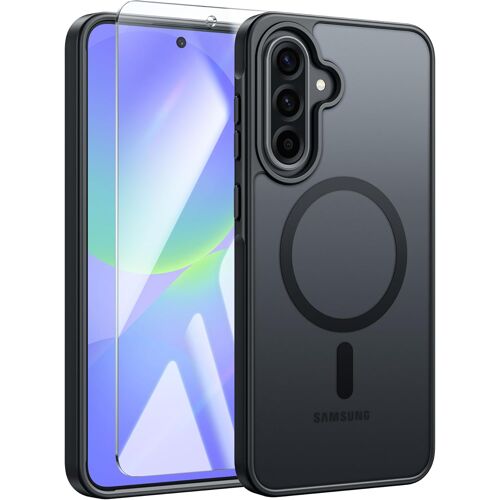 JGD-Coque pour Samsung A36-5G : Magnétique Housse pour Samsung Galaxy A56 5G Antichoc Militaire Arrière Translucide Étui Mince Bumper Case Anti-Empreinte Digitale