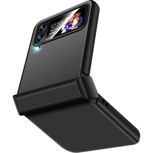 JGD-Coque de protection pour Samsung Galaxy Z Flip 4 - Ultra fine et légère - En polycarbonate - Pour Samsung Galaxy Z Flip 4 5G - Étui à rabat fin et résistant aux rayures - Noir