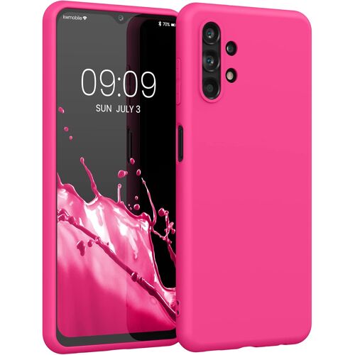 JGD-Housse Compatible avec Samsung Galaxy A13 4G Coque - Housse de téléphone Protection Souple en Silicone - Rose Fluo