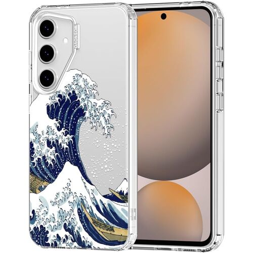JGD-Coque pour Samsung Galaxy S24 FE - Housse Fine Transparente Antichoc en TPU + PC [Protection Contre Les Chutes de 2 m/Anti-Pelage] - Grande Vague