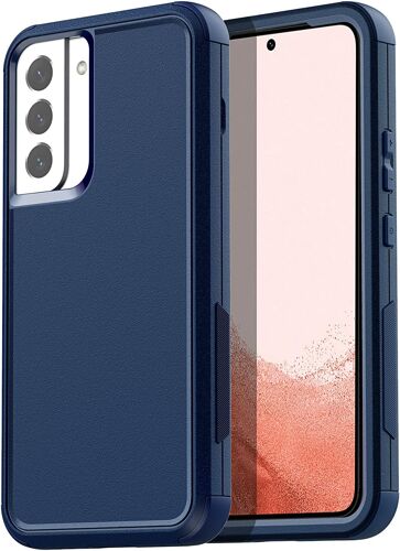 JGD-Coque pour Galaxy S22 Plus, Coque de téléphone Robuste et résistante à la Poche, Protection Durable Antichoc/Anti-Chute/Anti-poussière pour Samsung Galaxy S22 Plus 6,6"" (Bleu Marine)