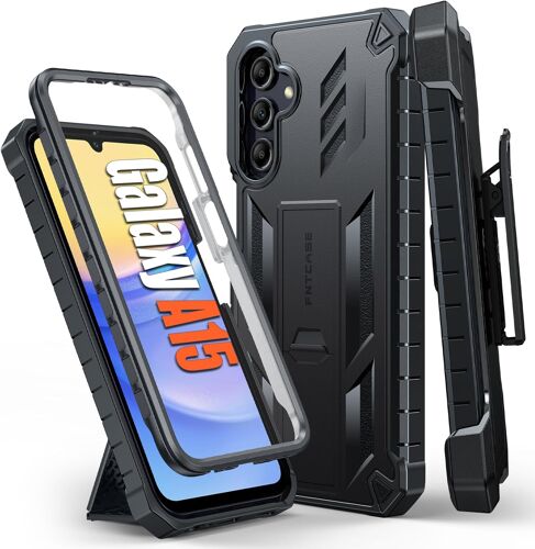 JGD-Coque pour Samsung Galaxy A15-5G : Coque de téléphone Portable Robuste de qualité Militaire avec béquille et étui | Coque de Protection Antichoc en TPU Mat texturé pour Galaxy A15-5G 6,5