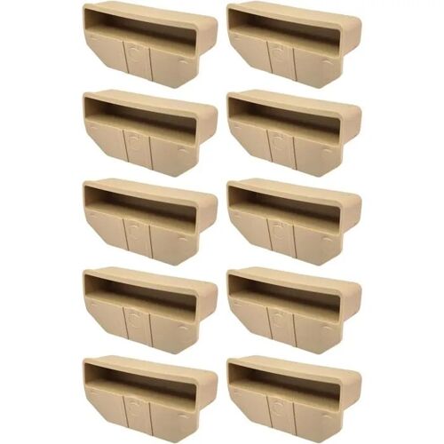 Embout monolatte - CYCLINGCOLORS - 63x12 mm - Fixation facile - Lot de 10 - Beige