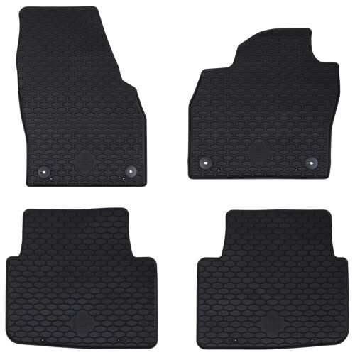 vidaXL Tapis de voiture 4 pcs Noir KAMIQ , SCALA TPE