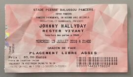 Ticket De Concert Johnny Hallyday Stade Pierre Balussou Pamiers 2016