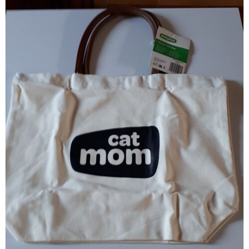 Sac fourre-tout en toile 70%polyester/30%coton Cat Mom de Zooplus - 2 grandes anses de portage - 48x37x15cm environ