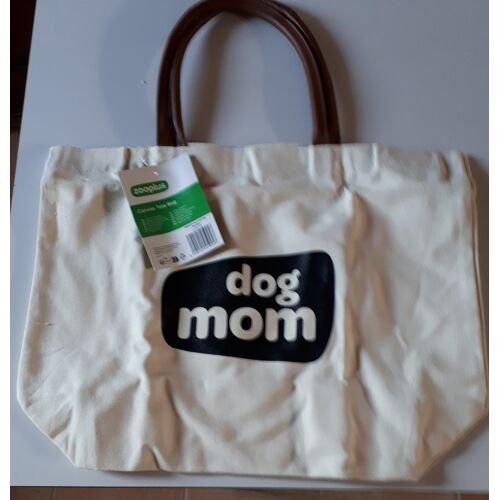 Sac fourre-tout en toile 70%polyester/30%coton Dog Mom de Zooplus - 2 grandes anses de portage - 48x37x15cm environ