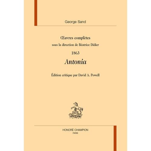 Oeuvres Complètes, 1863 - Antonia