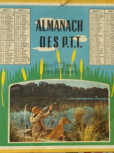 Almanach Des Ptt 1957 Chasse
