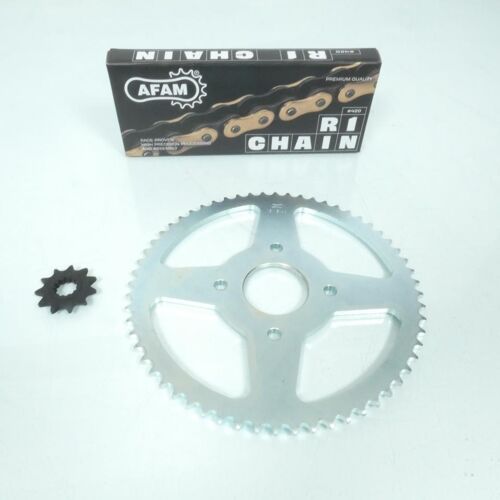 Kit Chaîne Afam Pour Moto Yamaha 50 Tzr 2003 À 2011 11x60 Pas 420 Neuf