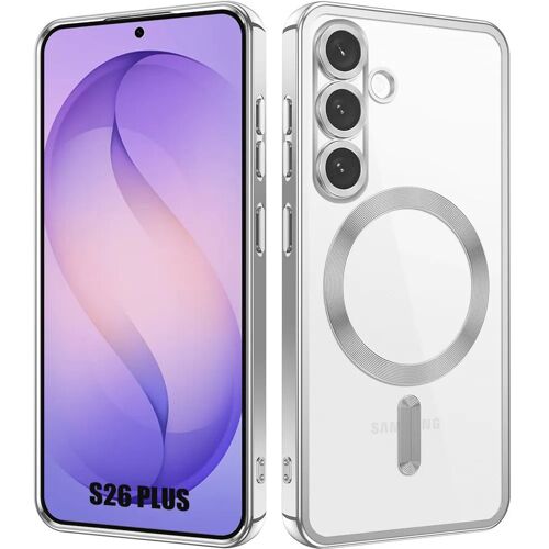 Coque pour Samsung Galaxy S26 Plus, Protection Antichoc Contour Chromé Argenté avec Cercle Magnétique - E.F.Connection