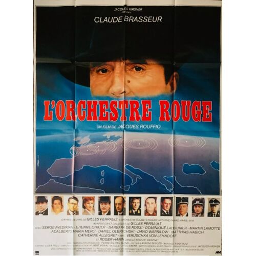 L'Orchestre Rouge - Affiche Originale De Cinéma - Format 120x160 Cm - Un Film De Jacques Rouffio Avec Claude Brasseur, Daniel Olbrychski, Dominique Lebourier, Etienne Chicot, Roger Hanin - Année 1989