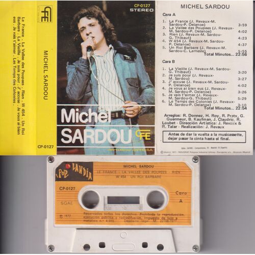 Michel Sardou Rare Cassette K7 Audio Tape Espagne