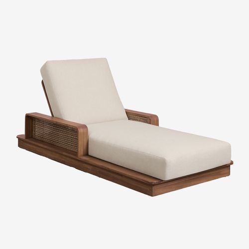 Chaise Longue En Bois D'acacia Noira Brun Acacia