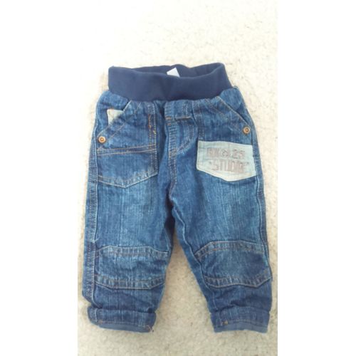 Jean Souple Bébé Garçon Doublé À L'Intérieur Taille 3 Mois Idée Cadeau