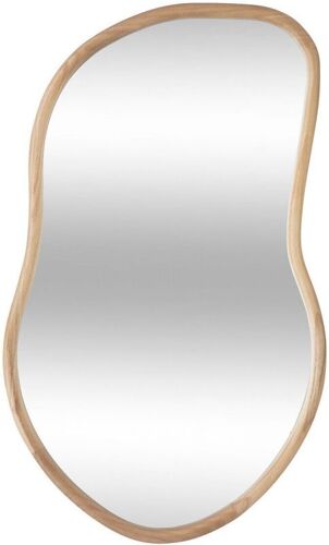 Miroir organique en bois LIVIA - 75 x 45 cm - Beige