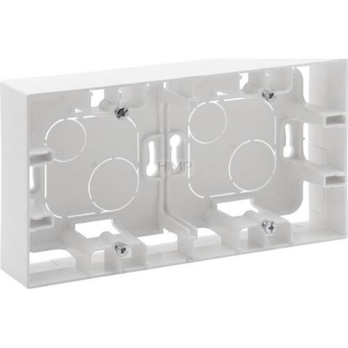 Legrand Boîtier de montage en surface Niloe Step 863198 double blanc, Bouton + interrupteur