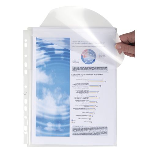 Exacompta Pochette Perforée À Soufflet Avec Rabat - Polypropylène 20/100e - A4 - Incolore