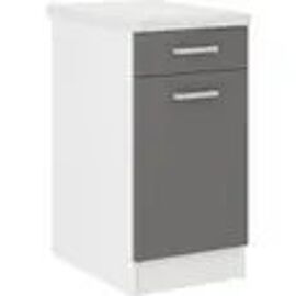 ULTRA Meuble bas de cuisine L 40 cm avec plan de travail inclus - Gris