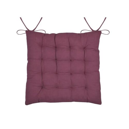 Assise De Chaise Matelassée En Coton 38 X 38 Cm Pop Colors Pourpre