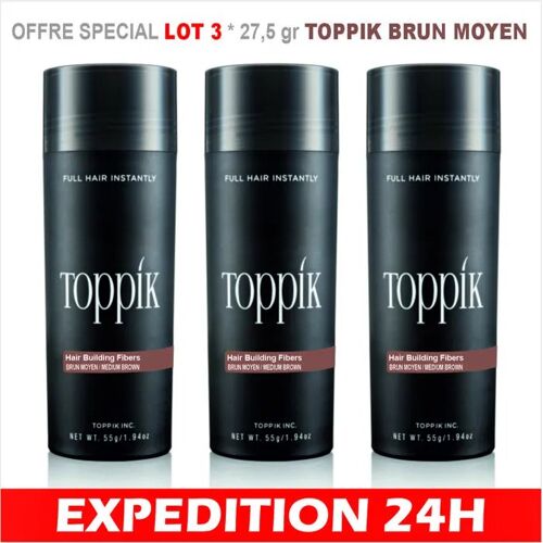 Poudre Densifiante - Toppik - 27,5 Gr - Couleur Chatain - Volume - Calvitie 