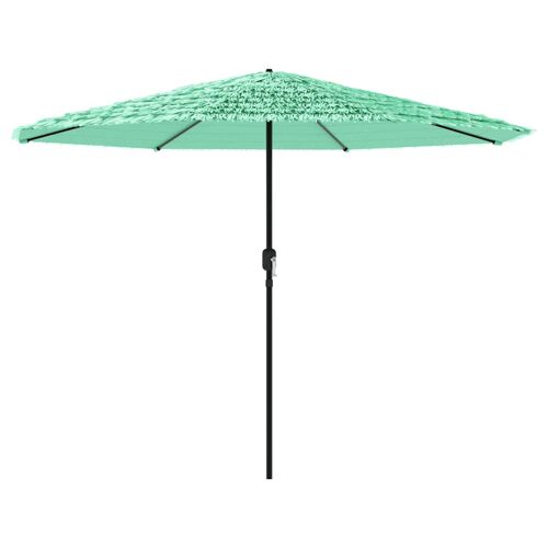 Parasol De Jardin En Acier 324 X 324 X 247 Cm Protection Contre Les Uv Mécanisme À Manivelle Style Contemporain En Polyester Vert Helloshop26 02_0056406