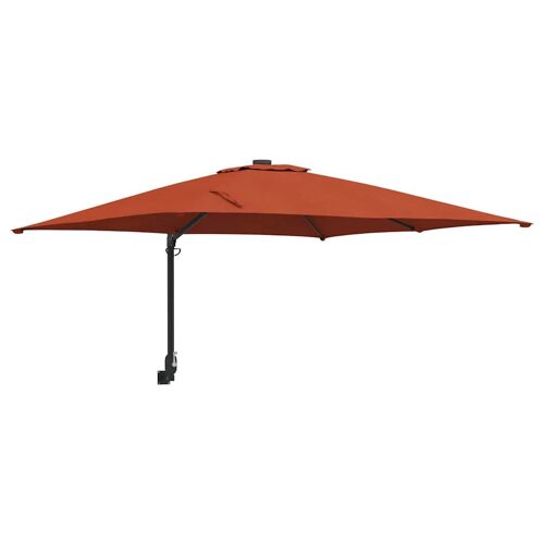Parasol De Jardin Inclinable Moderne Pour Terrasse 247,5 X 248,5 X 160 Cm En Polyester Terre Cuite Helloshop26 02_0058639