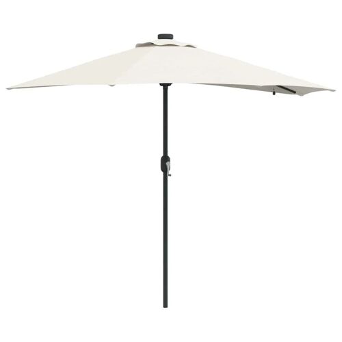 Parasol De Jardin Pliable Moderne Détente Extérieur 294 X 150 X 223 Cm En Polyester Sable Helloshop26 02_0058658