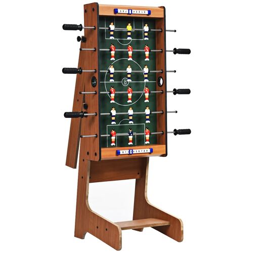 Baby-foot pliable 71 x 36 x 69 cm design antistatique usage multi-lieux ambiance conviviale en MDF naturel Helloshop26 20_0010462