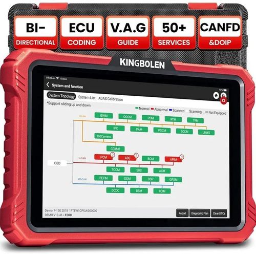 Kingbolen K10 Elite Valise Diagnostic Auto Obd2 - 50+ Réinitialisations Et Contrôle Bidirectionnel