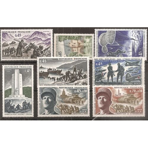 1601 À 1608 (1969) Série 25éme Anniv. Libération N** (Cote 11,3e) (A083)