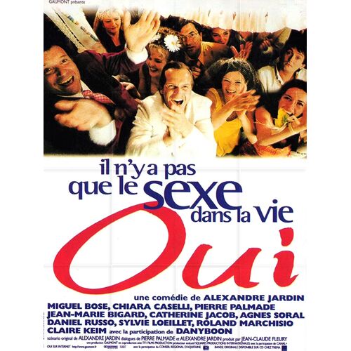Oui - Véritable Affiche De Cinéma Pliée - Format 120x160 Cm - De Alexandre Jardin Avec Miguel Bosé, Chiara Caselli, Pierre Palmade, Jean-Marie Bigard, Catherine Jacob, Agnès Soral, Daniel Russo - 1996